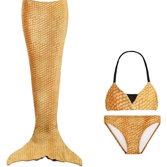 Other - 3 piece swimming mermaid set yellow